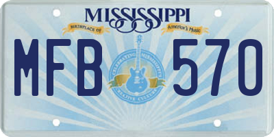 MS license plate MFB570