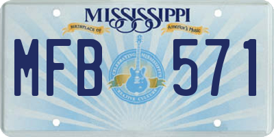 MS license plate MFB571