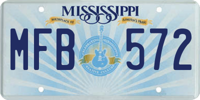 MS license plate MFB572