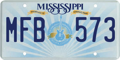 MS license plate MFB573