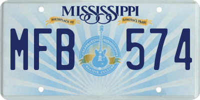 MS license plate MFB574