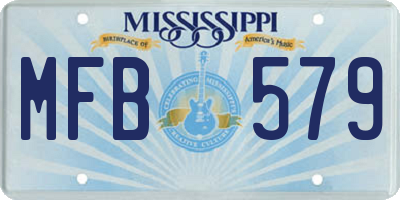 MS license plate MFB579