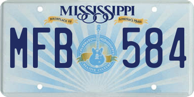 MS license plate MFB584