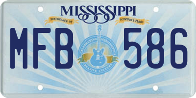 MS license plate MFB586