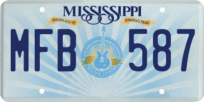 MS license plate MFB587