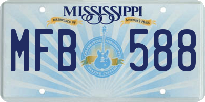 MS license plate MFB588