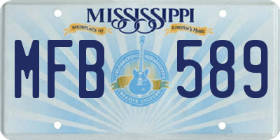 MS license plate MFB589