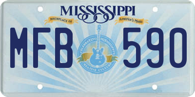 MS license plate MFB590