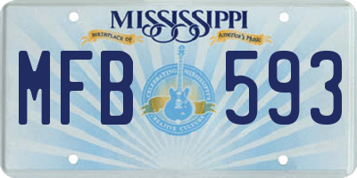 MS license plate MFB593