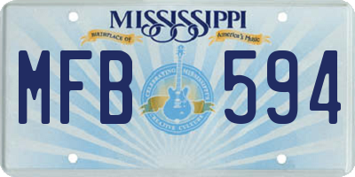 MS license plate MFB594