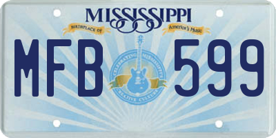MS license plate MFB599