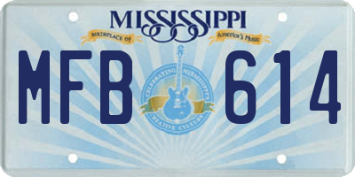 MS license plate MFB614