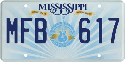MS license plate MFB617
