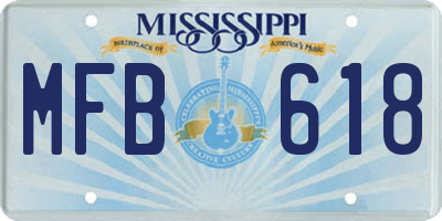 MS license plate MFB618