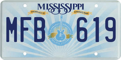 MS license plate MFB619