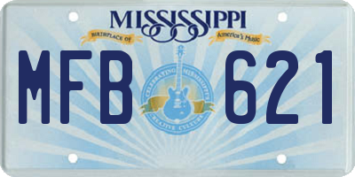 MS license plate MFB621