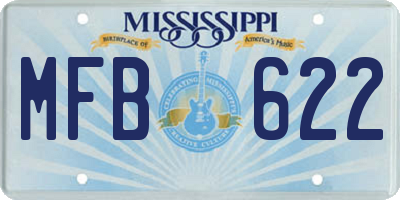 MS license plate MFB622