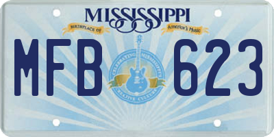 MS license plate MFB623