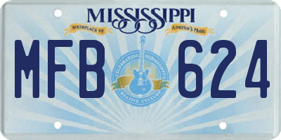 MS license plate MFB624
