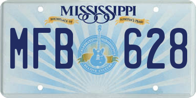 MS license plate MFB628