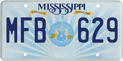 MS license plate MFB629
