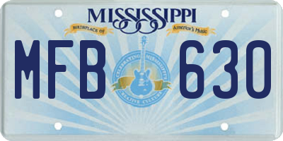 MS license plate MFB630