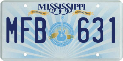 MS license plate MFB631