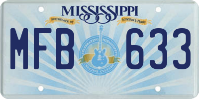 MS license plate MFB633