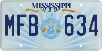 MS license plate MFB634