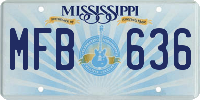 MS license plate MFB636
