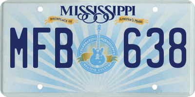 MS license plate MFB638