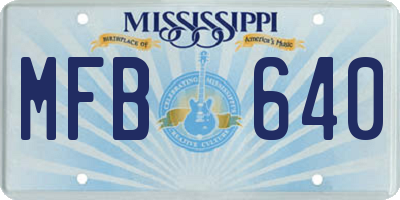 MS license plate MFB640