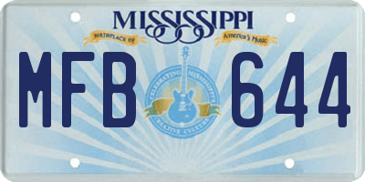 MS license plate MFB644