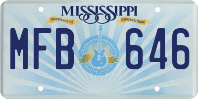 MS license plate MFB646