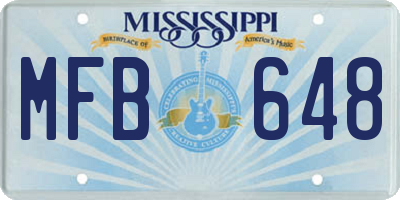 MS license plate MFB648