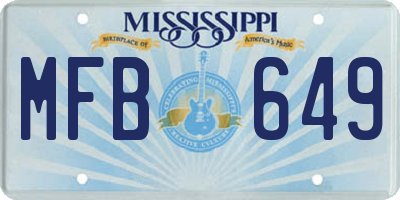 MS license plate MFB649