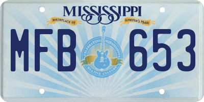 MS license plate MFB653