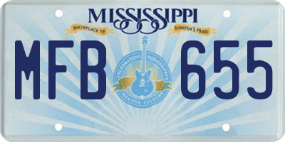 MS license plate MFB655