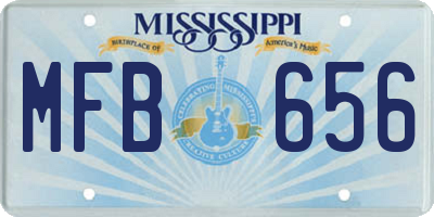 MS license plate MFB656