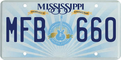 MS license plate MFB660