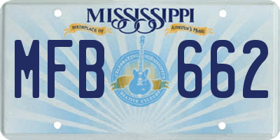 MS license plate MFB662