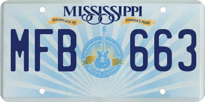 MS license plate MFB663