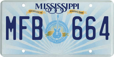 MS license plate MFB664