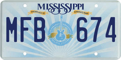 MS license plate MFB674