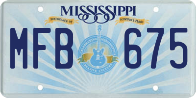 MS license plate MFB675