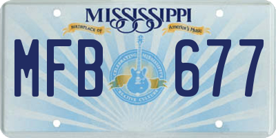 MS license plate MFB677