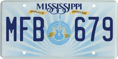 MS license plate MFB679
