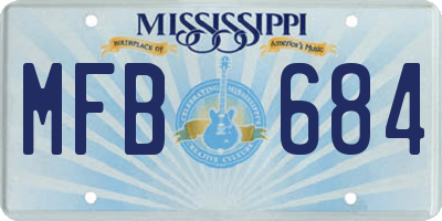 MS license plate MFB684