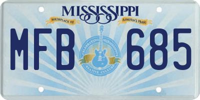 MS license plate MFB685