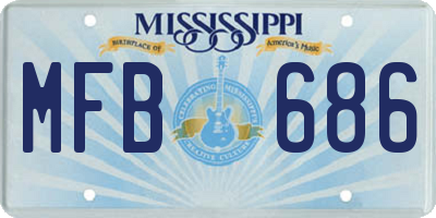 MS license plate MFB686